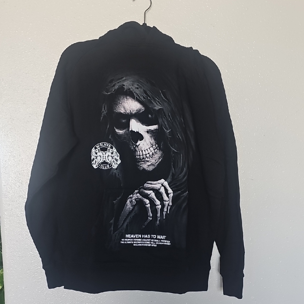 DARC  SPORT Black Reaper V2 Hoodie with Skeleton Design MEDIUM SIZE / LARGE